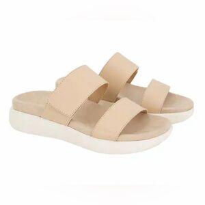 KENSIE Women's Jipsy Double Band Sandals | Nude | Size 10